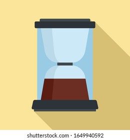Holder coffee machine icon. Flat illustration of holder coffee machine vector icon for web design