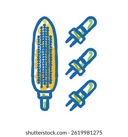 holder corn doodle icon sketch vector. holder corn sign. isolated symbol illustration