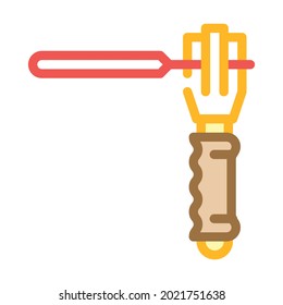 Träger für die Vektorgrafik der Elektroden. Halterung für Elektroden-Schild. einzelne Symbolillustration