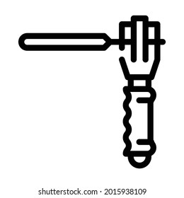 portador para el vector de icono de línea de electrodos. portador del signo de electrodos. símbolo de contorno aislado ilustración negra