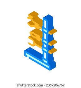 holder laboratory tool isometric icon vector.sign. isolated symbol illustration