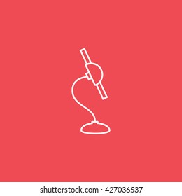 Holder For Mobile Phone Icon On Red Background
