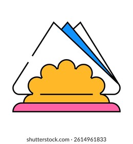holder for napkins line icon vector. holder for napkins sign. isolated symbol illustration