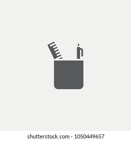Holder for Pens Flat Icon