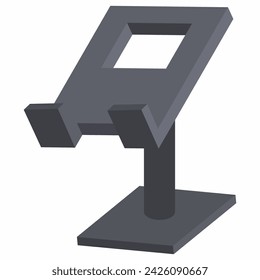 Holder for tablet desktop or photo vector cartoon illustration isolated on a white background.