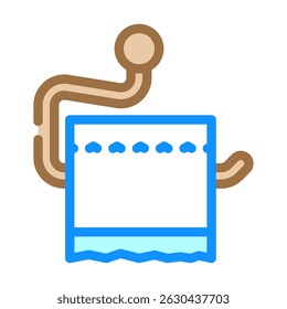 holder toilet paper color icon vector. holder toilet paper sign. isolated symbol illustration