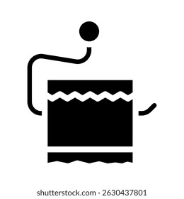 holder toilet paper glyph icon vector. holder toilet paper sign. isolated symbol illustration