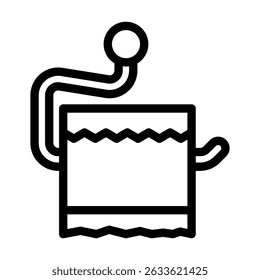 holder toilet paper line icon vector. holder toilet paper sign. isolated contour symbol black illustration
