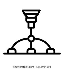 Holder tripod icon. Outline holder tripod vector icon for web design isolated on white background