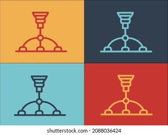 Holder Tripod Logo Template, Simple Flat Icon of tripod,stand,mobile