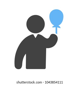 Holding balloons icon