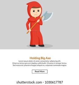 Holding Big Axe Job Information
