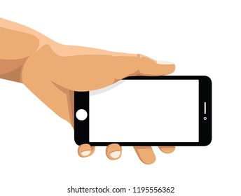 holding a cell mobile phone