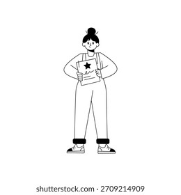 Ilustración vectorial de Certificado Estilo blanco y negro. 