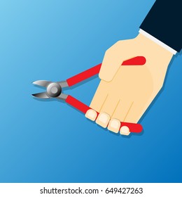 Holding Cutting Pliers Industry Work