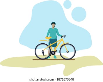 Holding Cycle Vector Flat Illustration Stock Vector (Royalty Free ...