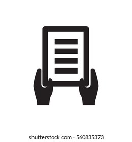 Holding Document Icon Illustration Isolated Vector Sign Symbol