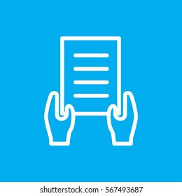 holding document icon illustration isolated vector sign symbol