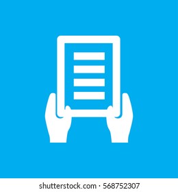 holding document icon illustration isolated vector sign symbol