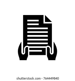 holding document icon illustration isolated vector sign symbol