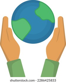 Holding the earth in both hands
