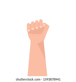 holding first up hand illustration vector
