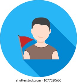 Holding flag icon