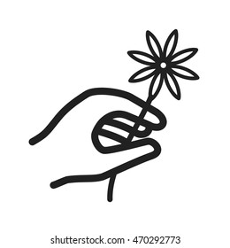 Holding Flower