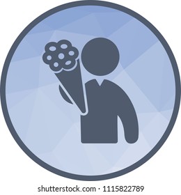 Holding flowers icon