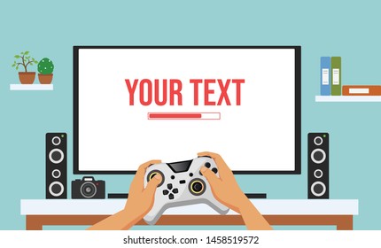 holding game controller playing video games