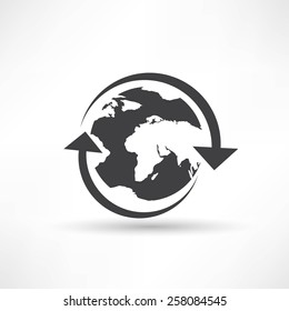 holding globe, social network