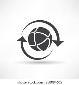 holding globe, social network
