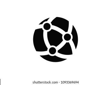 Holding globe, social network icon