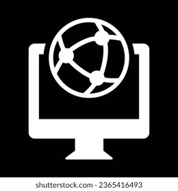 Holding globe, social network icon