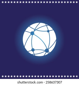 holding globe, social network icon