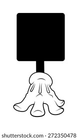 Holding Hand Black Banner