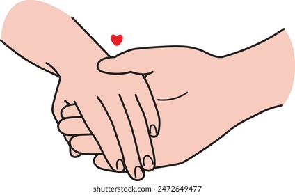 holding hand illustration, vector art