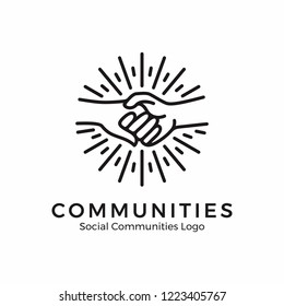 Holding Hand Logo. Community Logo