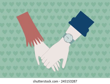 holding hands