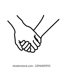 Vector dibujado a mano, manos con el vector dibujado a mano, icono, ilustración