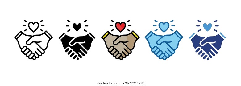 Holding Hands Icon Element For Design