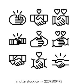 holding hands icon or logo isolated sign symbol vector illustration - Collection of high quality black style vector icons
