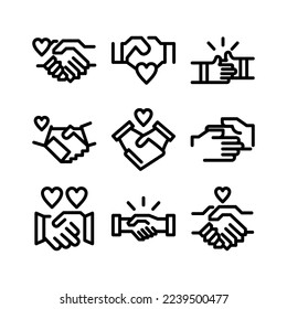 holding hands icon or logo isolated sign symbol vector illustration - Collection of high quality black style vector icons
