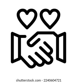 holding hands icon or logo isolated sign symbol vector illustration - high quality black style vector icons
