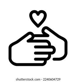 holding hands icon or logo isolated sign symbol vector illustration - high quality black style vector icons
