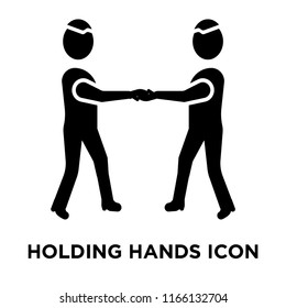 Holding Hands icon vector isolated on white background, Holding Hands transparent sign
