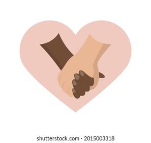 Holding Hands Interracial Couple Hand Hold