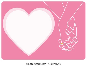Holding Hands with love card