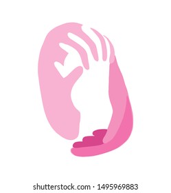 Holding hands. Minimal vector illustration.