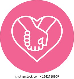 Holding Hands Relationship Outline Icon